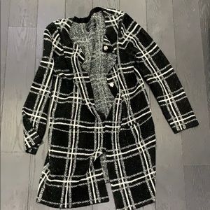 Sanctuary black and white long cardigan